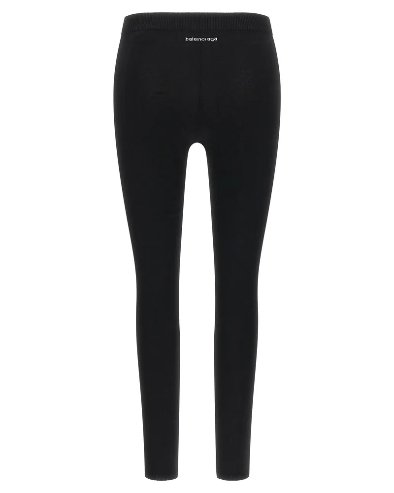 Balenciaga Sports Viscose Knit Leggings — Black Black