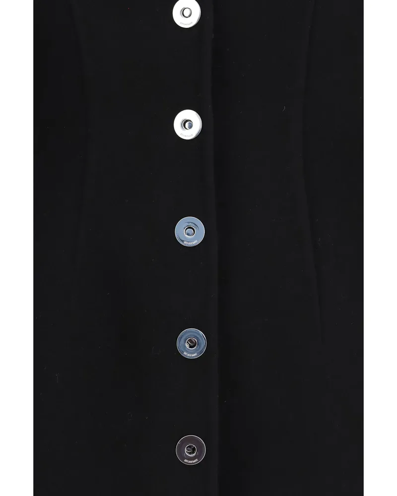 Max Mara Women's Short Coat Arena Virgin Wool Black Jacket Black