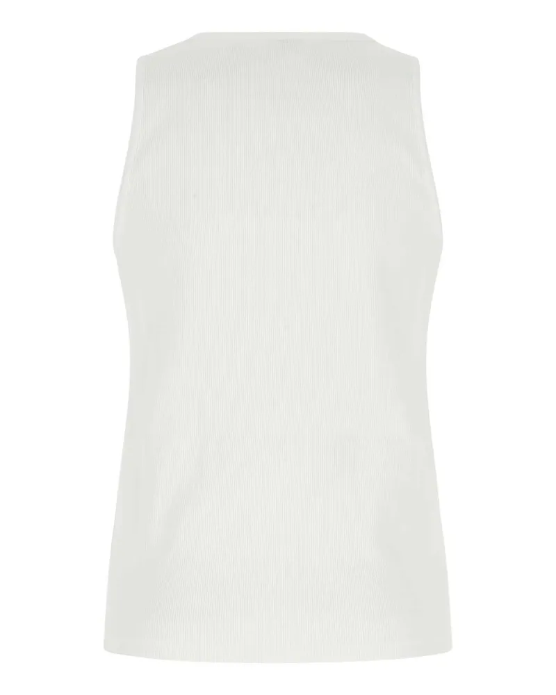 Bottega Veneta Men's Stretch Cotton Tank Top White Elastane Tops White