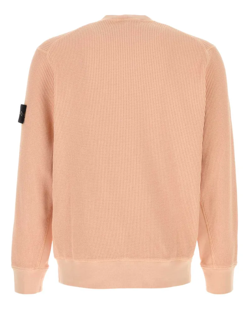 Stone Island Men's Salmon Cotton Sweatshirt Plasterpink Felpe Pink