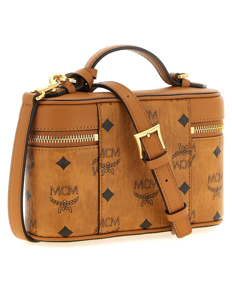 MCM Aren Top Handle Bag — Cognac Cognac