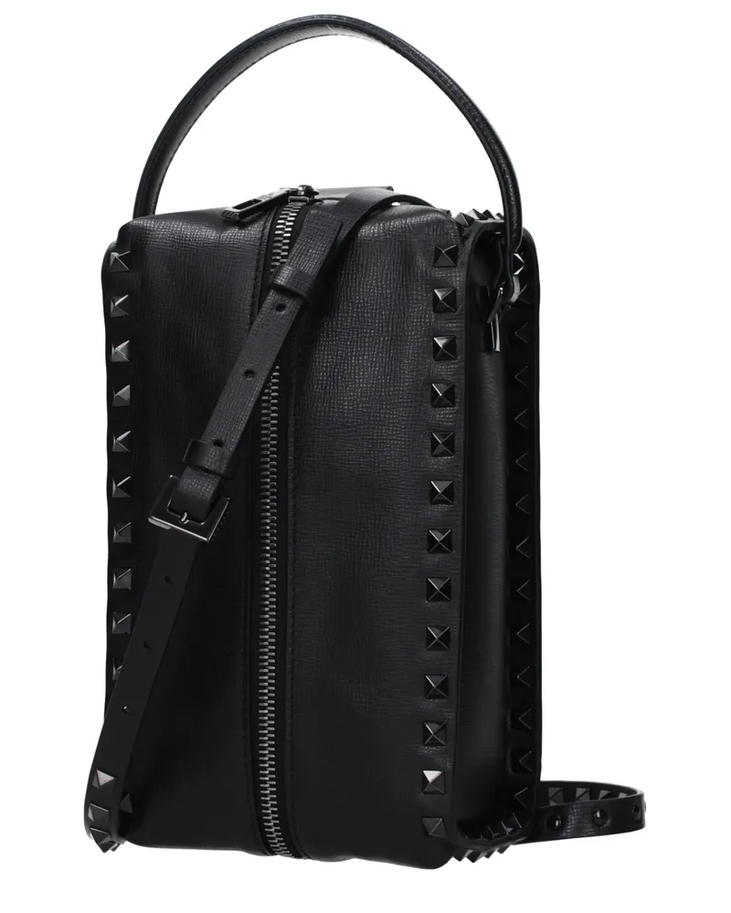 Valentino Garavani Men's Black Leather Clutch Bag Black