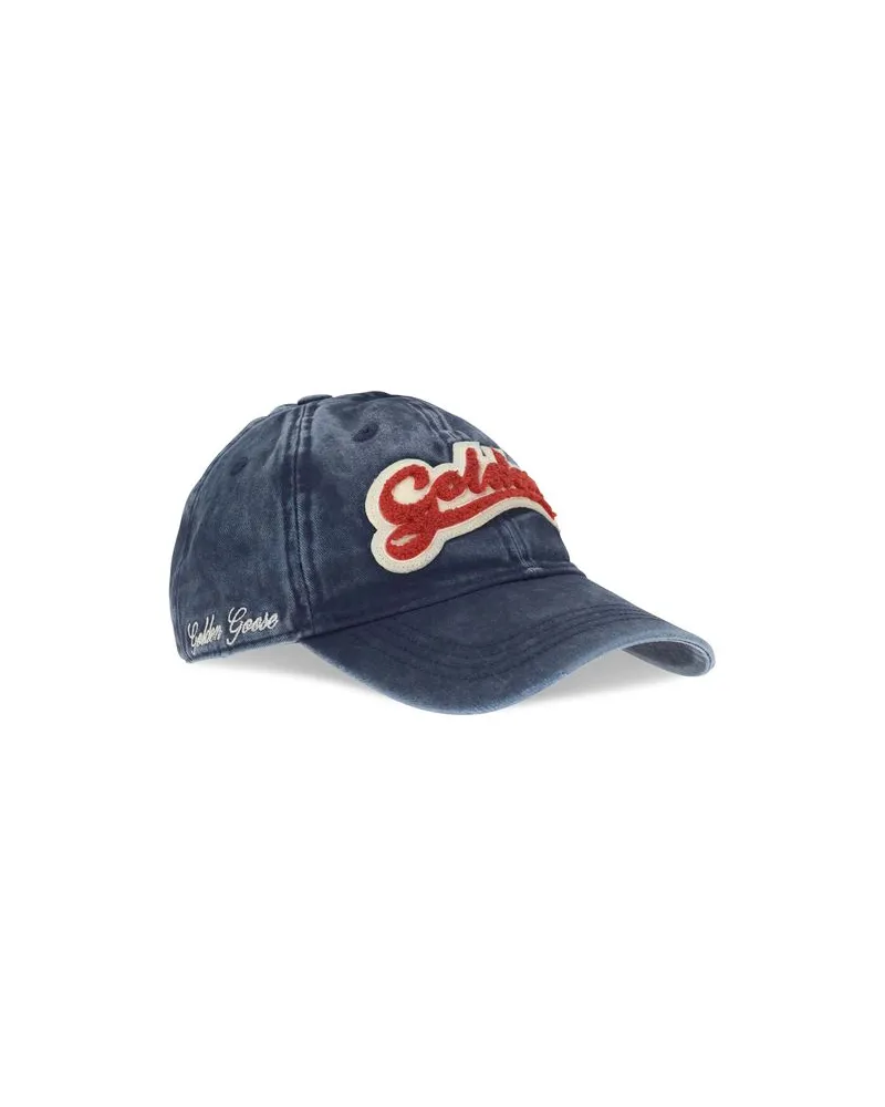Golden Goose Women's Blue Cotton Cap (baseball Hat Navy