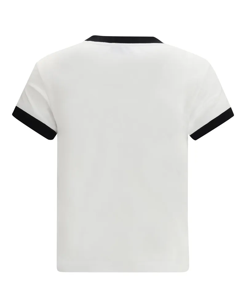 OFF-WHITE Women's Script T-Shirt White-Black Cotton T-Shirts And Polos White