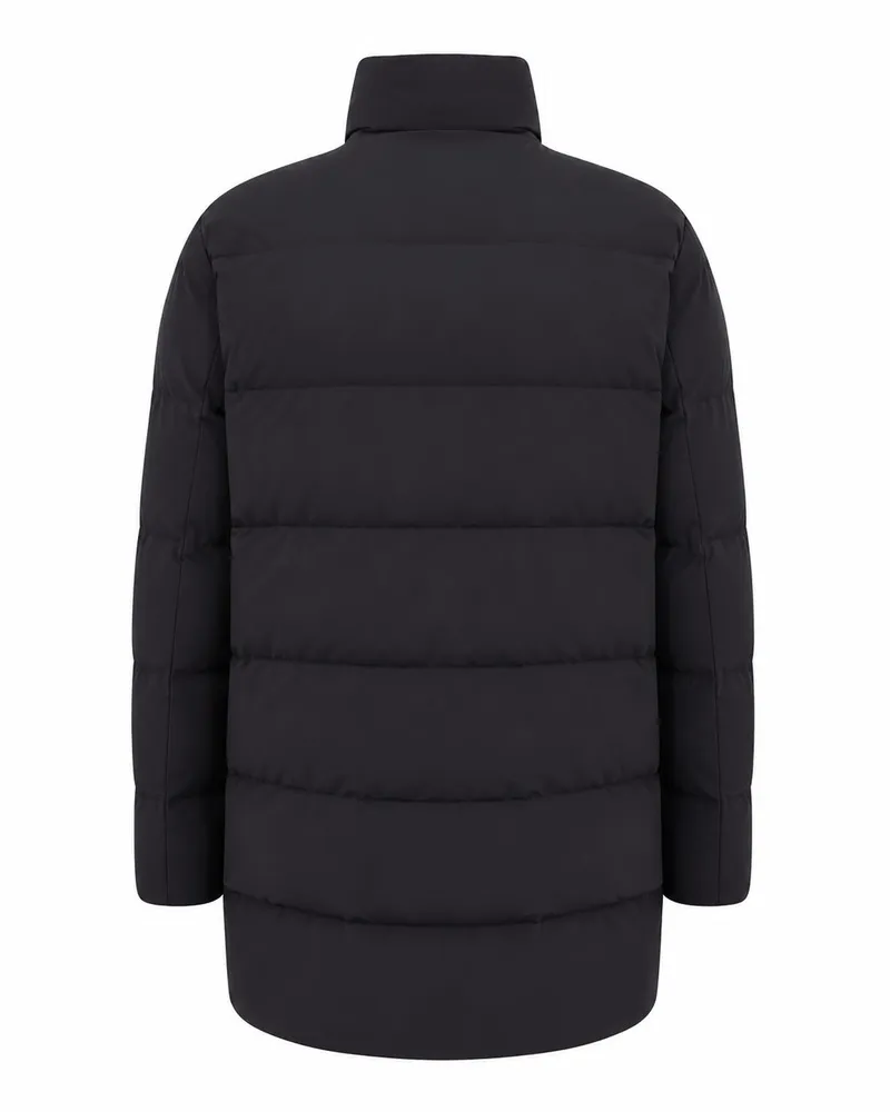 Emporio Armani Water-Repellent Quilted Down Jacket — Blue Blue
