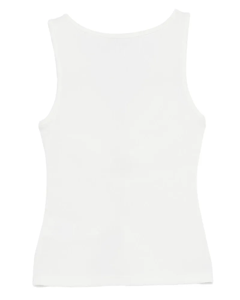 Christopher Esber V-Neck with Cut-Out Detail Tank Top — White White