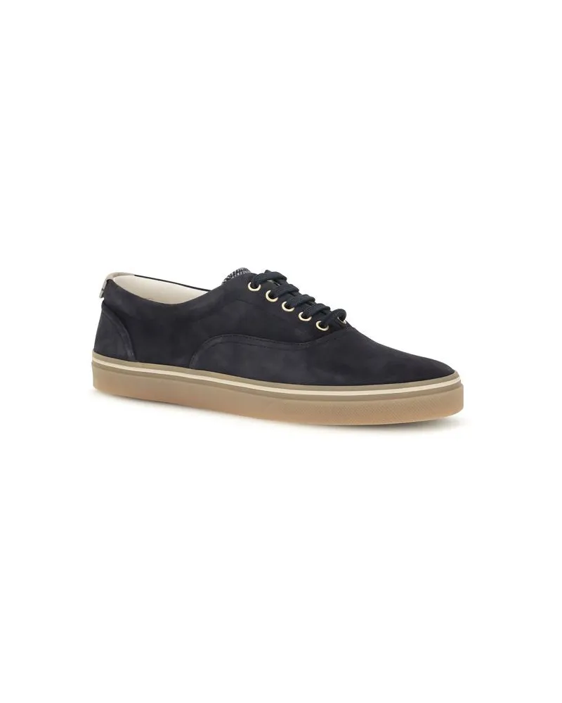 Brunello Cucinelli Suede Low-Top Sneakers — Blue Blue