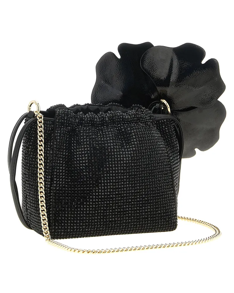 Pinko Flower Bucket Bag — Black Black