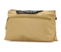 Unisex Beige Fabric Belt Bag Darkgreenblack Exterior: Polyester Marsupi
