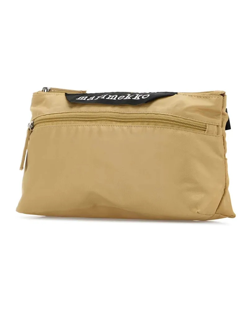 Marimekko Unisex Beige Fabric Belt Bag Darkgreenblack Exterior: Polyester Marsupi Beige