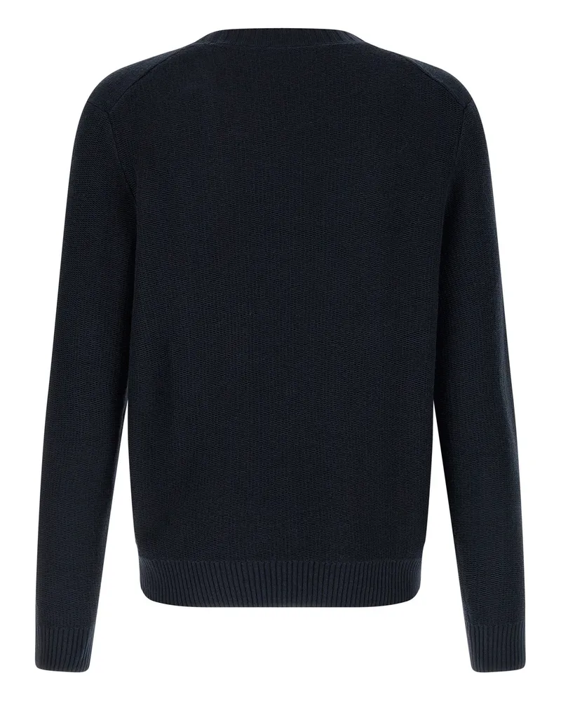 Ballantyne Diamond Intarsia Sweater — Navy Navy