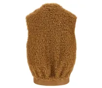 Teddy Soft Double-Breasted Vest — Camel