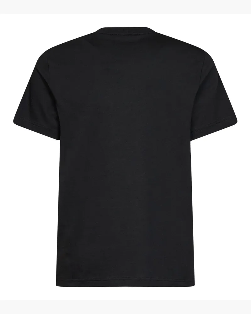 Moncler Logo-Embroidered T-Shirt — Black Black
