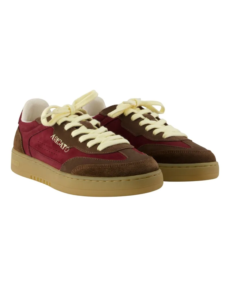 Axel Arigato Women's Dice T-Toe Sneakers -  Leather Burgundy Calfskin Shoes Burgundy