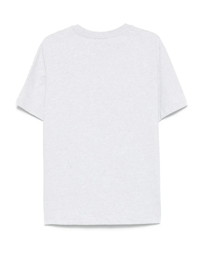A.P.C. Embroidered Logo Cotton T-Shirt — Gray Gray