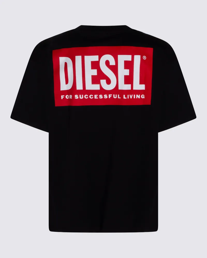 Diesel Men's T-Shirts And Polos Black _100 % Co Black