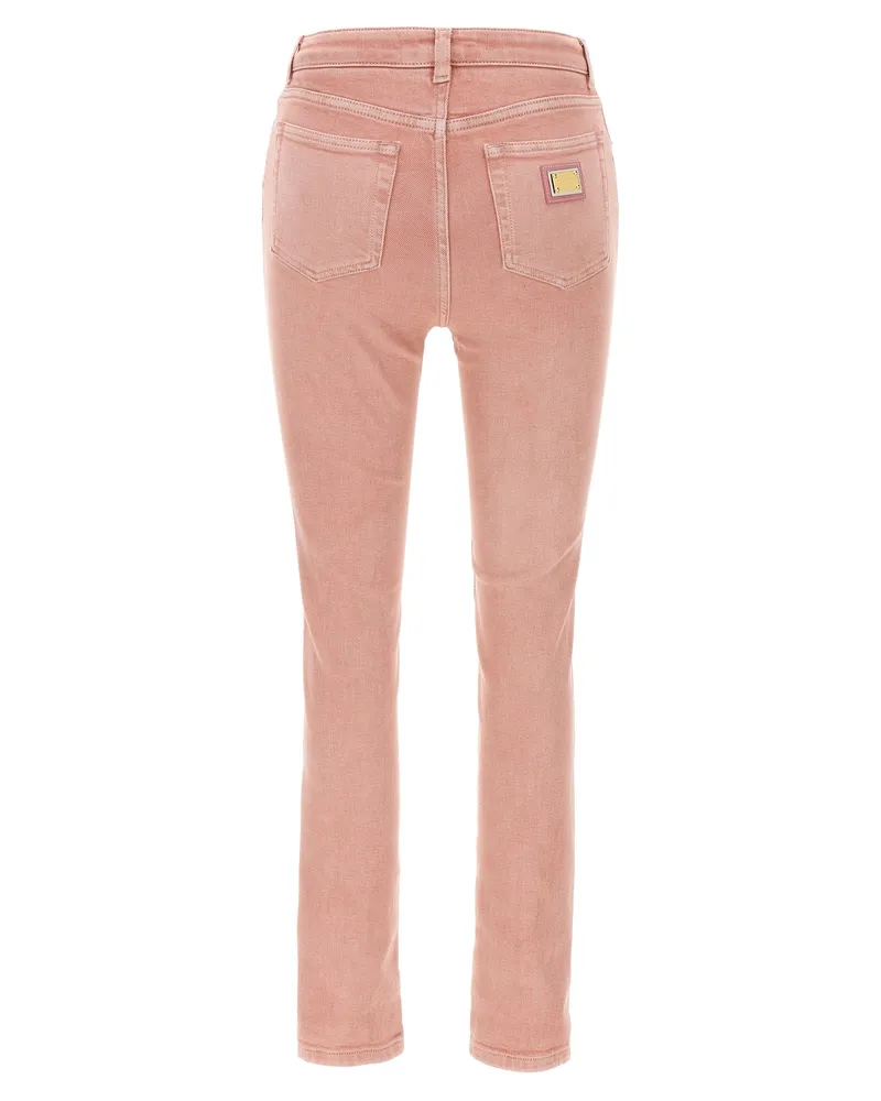 Dolce & Gabbana Women's Multicolor Cotton High-Waisted Jean Clothing Pink