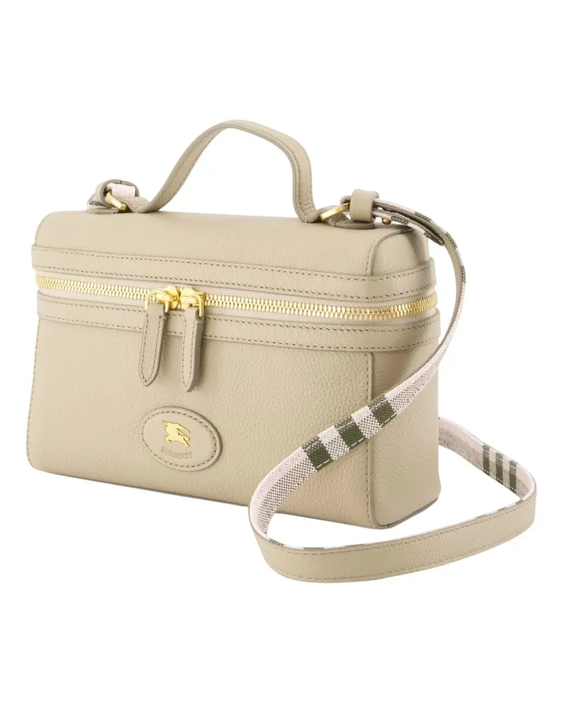 Burberry Women's Vanity Case C&l -  Leather Beige Calfskin Bags Travel-Bags Beige