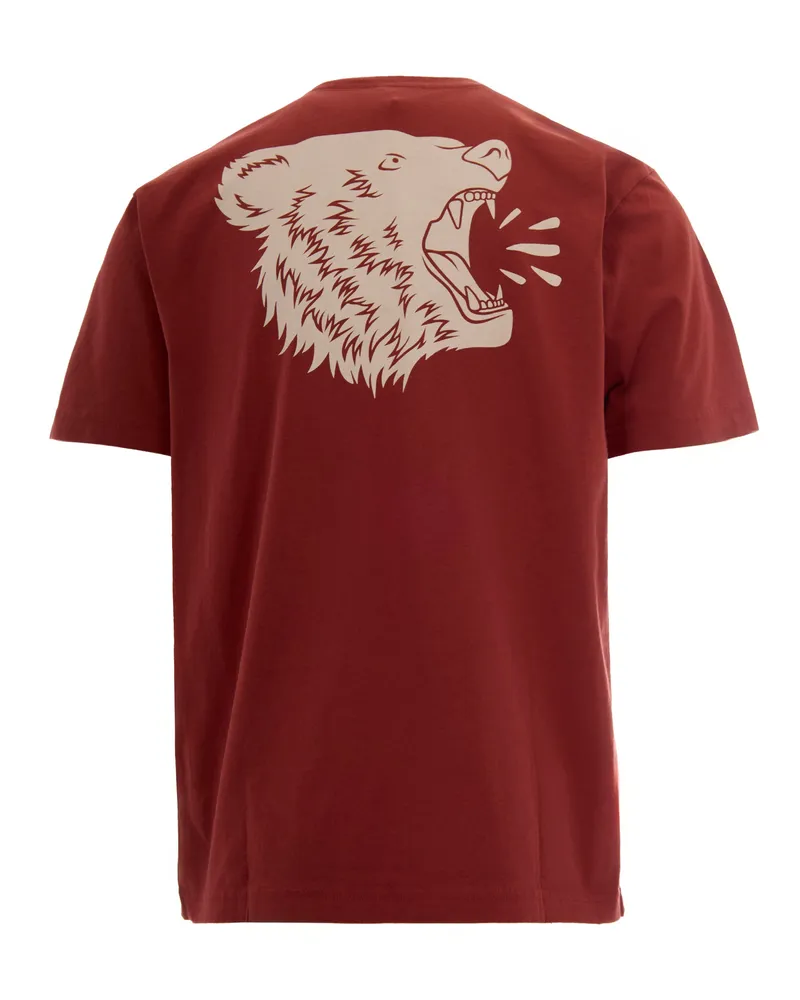 Filson Men T-Shirt Bear Chili Oil Cotton T-Shirts And Polos Red