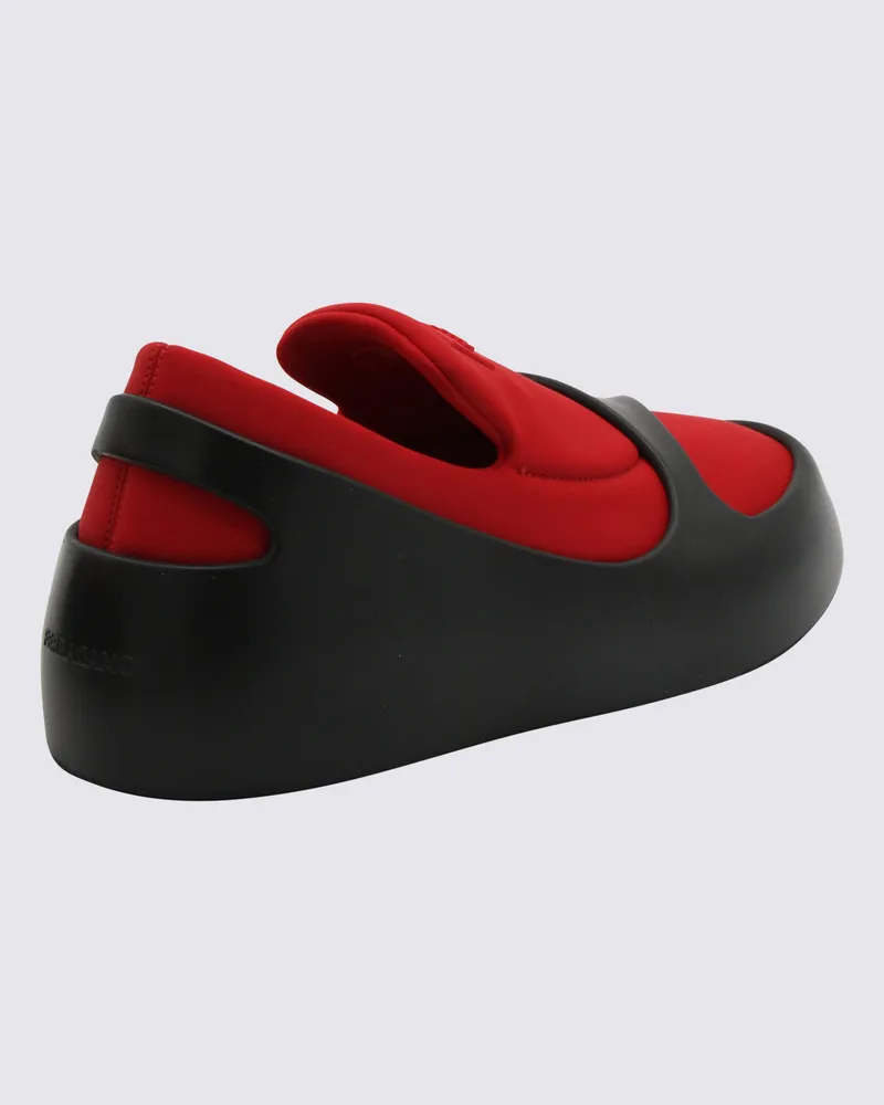 Ferragamo Men's Sneakers Black-Red _cover Tex-Le - Sole El Tex/le Black