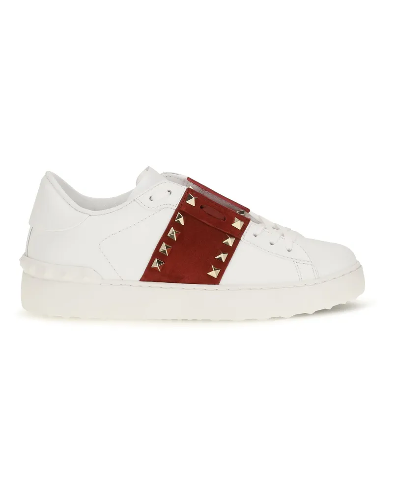Valentino Garavani Women's Sneakers Rockstud Untitled White-Russet Red Red-White Upper: Calf Leather Trainers White/russet Red/white White