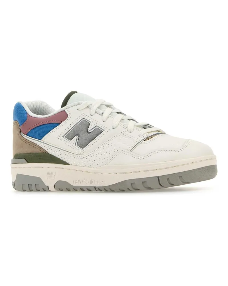New Balance Men's Multicolor Leather 550 Sneakers Offwhibeiblu White