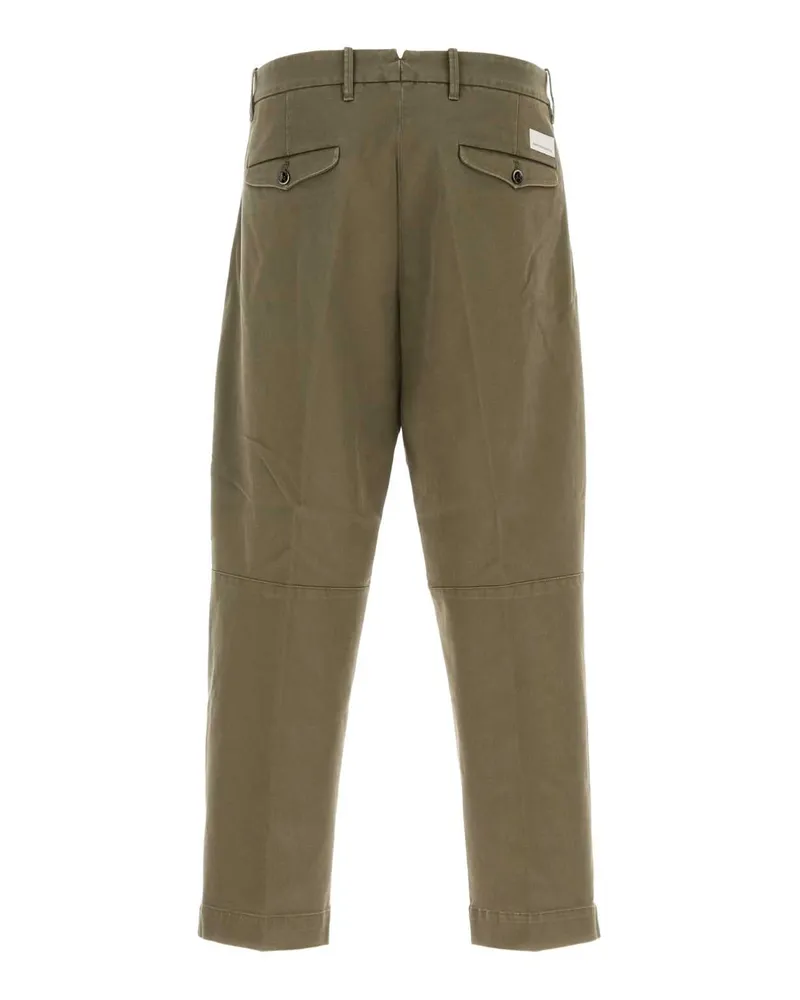 nine:inthe:morning Men's Olive Green Cotton Blend Giulio Pant Oliva Exterior: Polyurethane Pantaloni Green