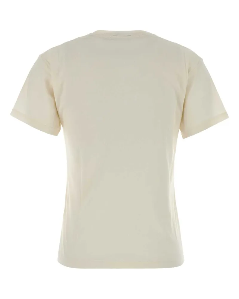 Ralph Lauren Women's Cream Cotton T-Shirt Warmwhite Exterior Exterior: T-shirts And Polos Beige