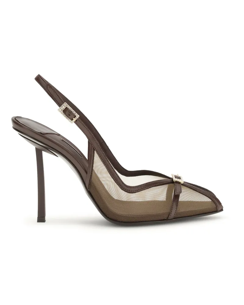 Le Silla Women's Pumps Vittoria Chocolate Brown Calf Leather Sandal Brown