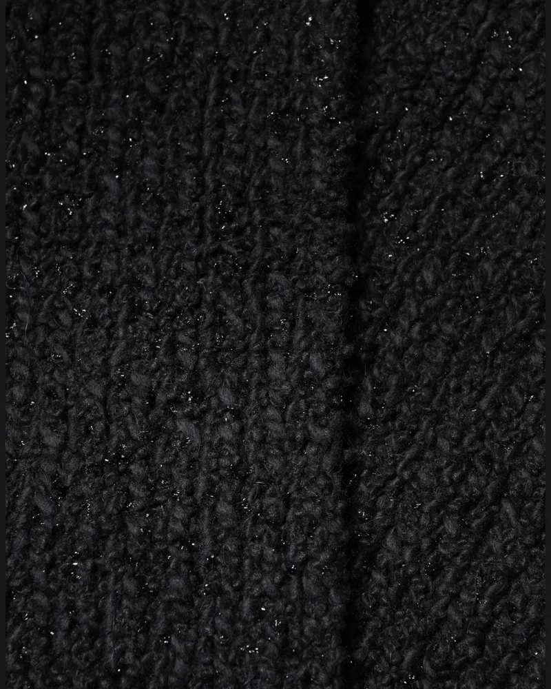 Dolce & Gabbana Women's Black Cashmere Knit Shawl Fringes Scarf Se+ws Black