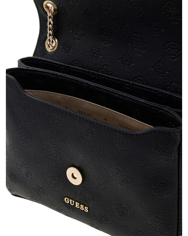 Guess Women's Crossbody Bag Black Logo Polyurethane Crossbody-bags Black