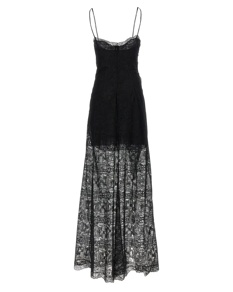 Ermanno Scervino Majolica Lace Dress — Black Black