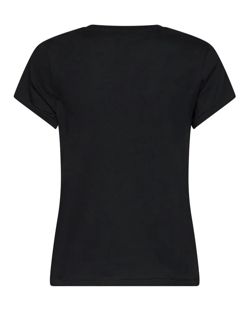 Ralph Lauren Women's Crewneck T-Shirt Classic-Fit Black Cotton T-Shirts & Jerseys Black