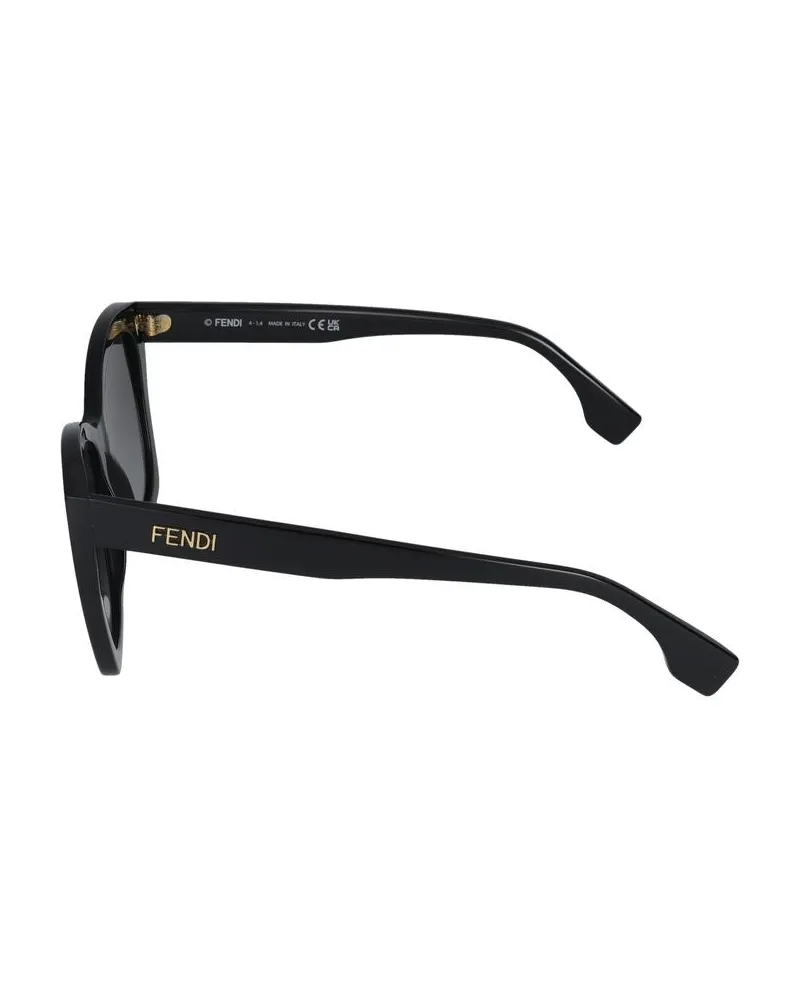 Fendi Unisex Fe40151i Gradient Lens Sunglasses Black Standard Black