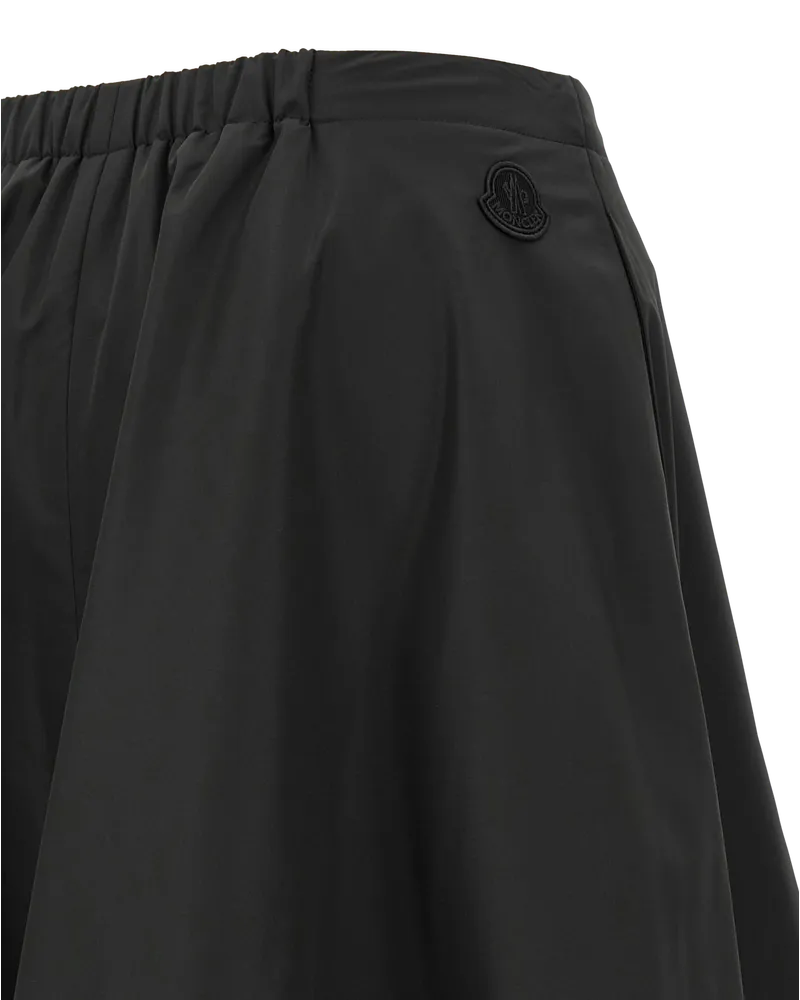 Moncler Padded A-Line Midi Skirt — Black 