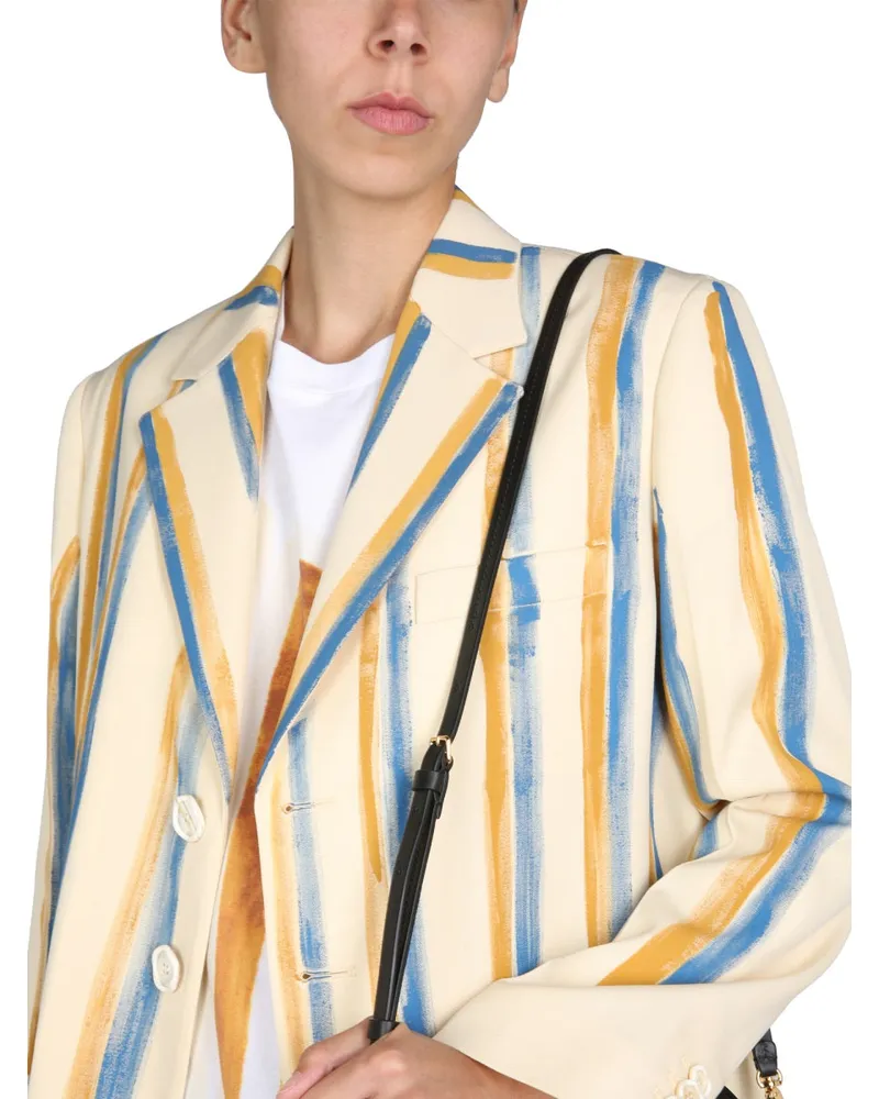 Marni Single-Breasted Virgin Wool Jacket — White White