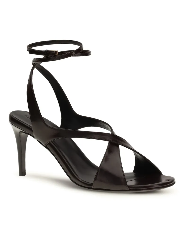 KHAITE Women's Liria Sandals Dark Brown Calf Leather Bos Taurus Brown