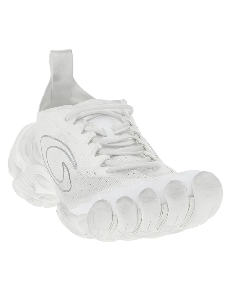Balenciaga Men's White Polyester Athletic Sneakers White