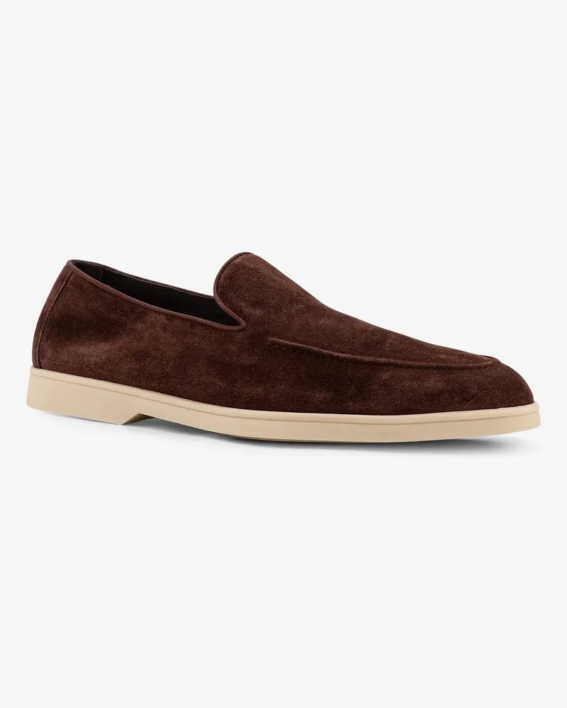 Doucal´s Men's Reverse Suede Loafers Brown Brown