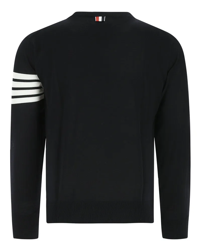 Thom Browne Mka002ay1014 415 Virgin Wool Maglieria Sweater Black