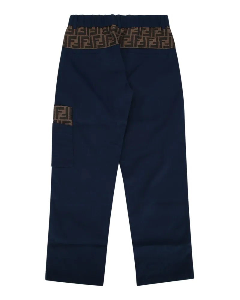 Fendi Boys' Pantalone Eavy Gabardine Yale Pantaloni Trousers Navy
