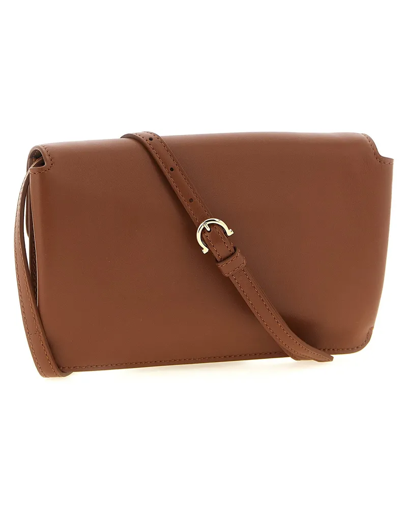 Ferragamo Harley Clutch — Cognac Cognac