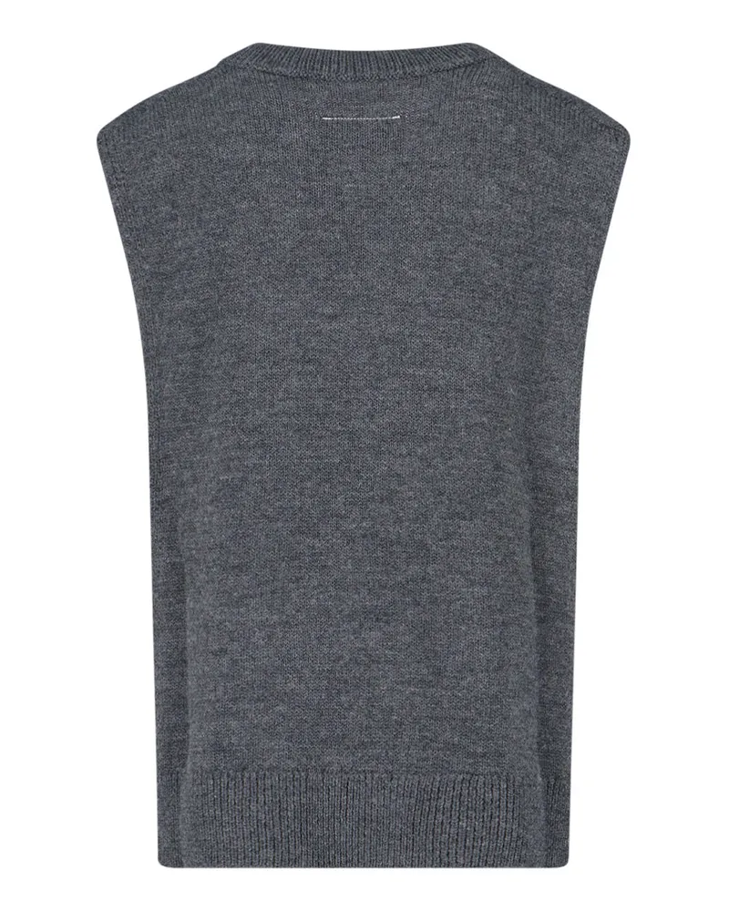 Maison Margiela Women's Sweaters Grey Virgin Wool Gray