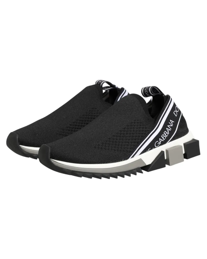 Dolce & Gabbana Women's Black Slip On Sorrento Low Top Sneakers Shoes 05+pa+pl+vi Black