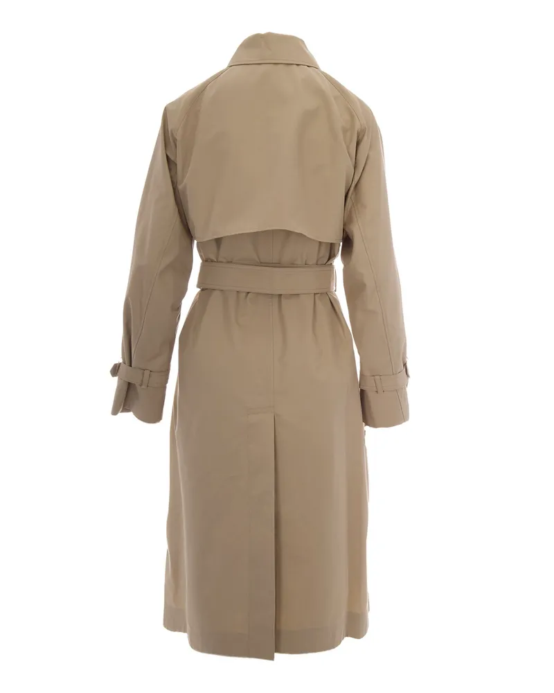 Max Mara Women's Trench Coat Gabardine Beige Cotton & Raincoats Beige