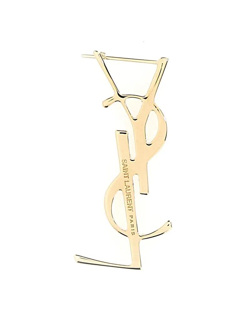 Saint Laurent Cassandre Earrings — Gold Gold