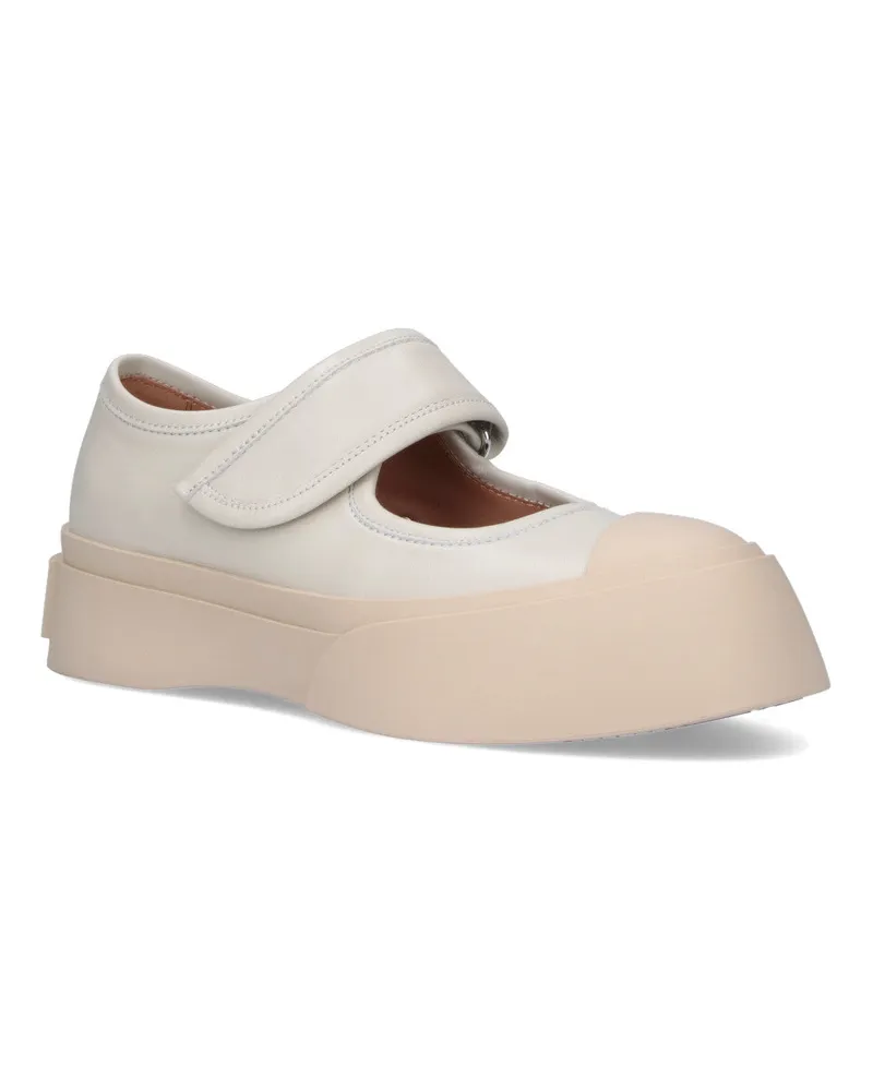 Marni Women's Mary Sneaker White Calf Leather White