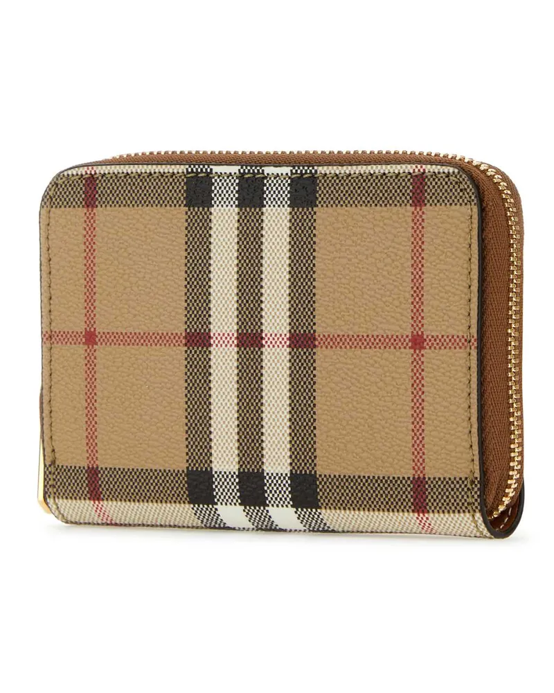 Burberry Women's Printed E-Canvas Wallet Vintchckbrirbrown Portafogli Beige