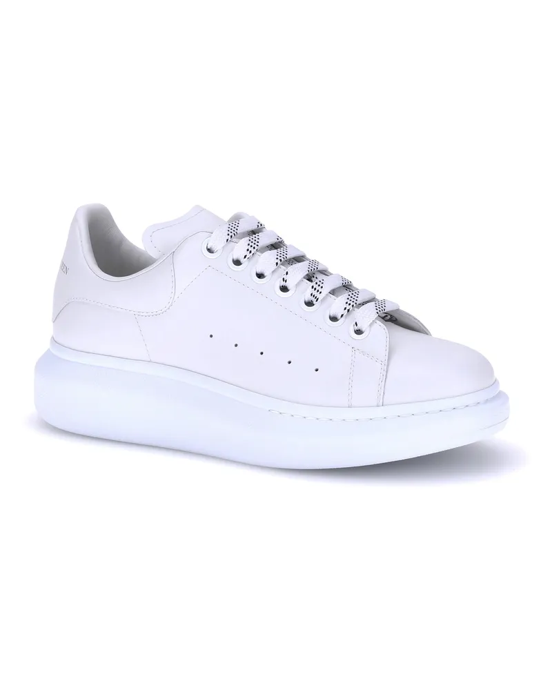 Alexander McQueen Leather Platform Sneaker — White White
