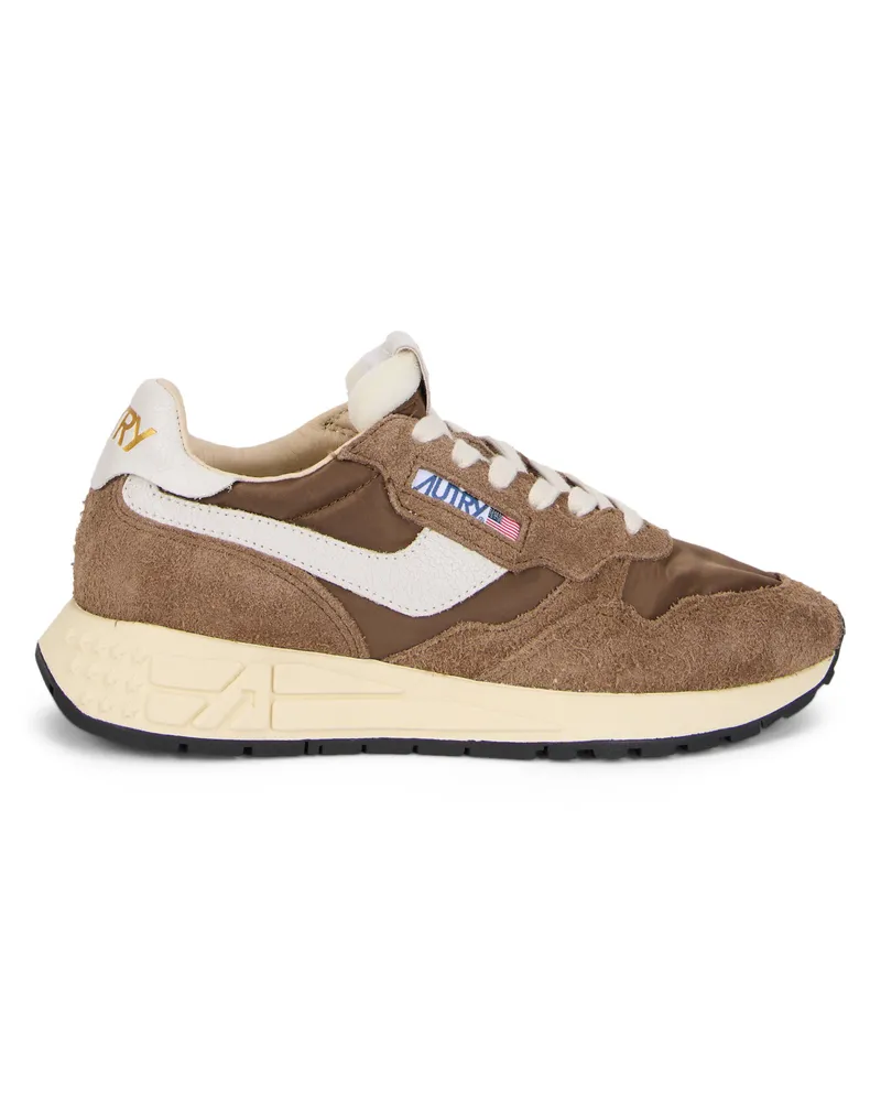 AUTRY Suede and Nylon Sneakers — Brown Brown